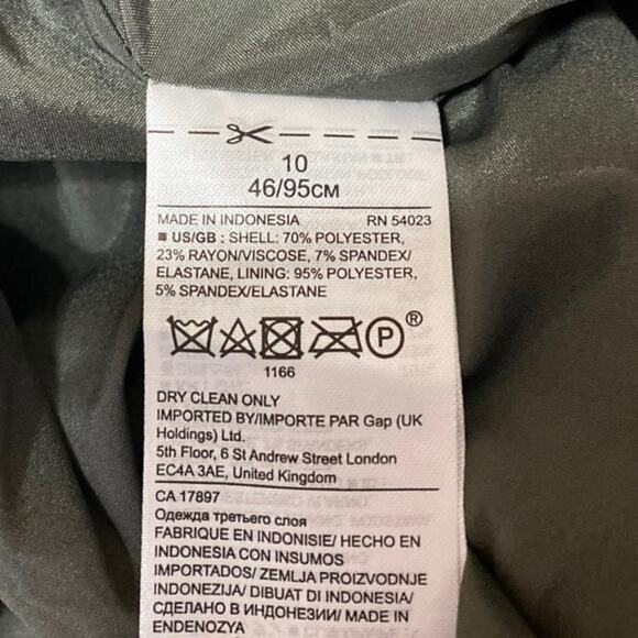 NEW Banana Republic Gray Bell Long Sleeve Zip Up Blazer Coat Jacket Size 10 - Picture 5 of 5